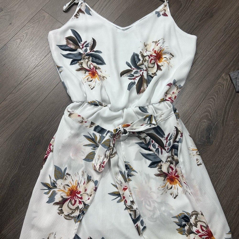 Grace Karin White Floral Midi Dress
